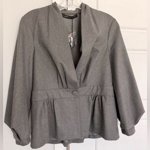 Zara gray peplum blazer